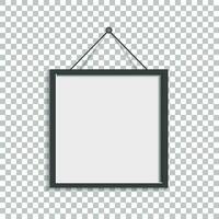 Realistic photo frame isolated on isolated background. Pictures frame vector illustration.