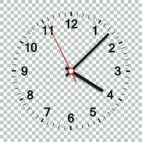 Clock icon vector illustration. Office clock on isolated background.