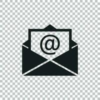 correo sobre icono vector en aislado antecedentes. símbolos de correo electrónico plano vector ilustración.