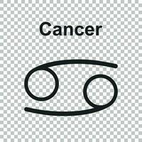 cáncer zodíaco signo. plano astrología vector ilustración en blanco antecedentes.