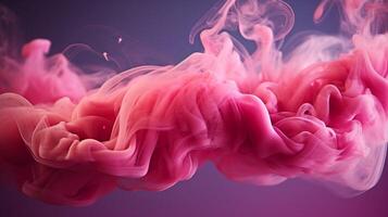 A single line of pink smoke as it floats through the air with effortless beauty, photo