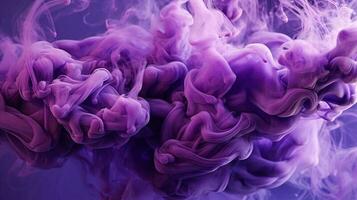 púrpura fumar como eso se entrelaza con el aire, generativo ai foto