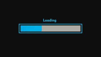 Loading animation with black and green background. video