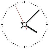 Clock icon vector illustration. Office clock on white background.