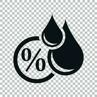 Humidity icon in transparent style. Climate vector illustration on isolated background. Temperature forecast business concept.