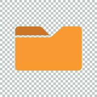 File folder icon in transparent style. Documents archive vector illustration on isolated background. Storage business concept.