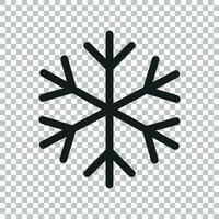 Snowflake icon vector illustration in flat style isolated on isolated background. Winter symbol for web site design, logo, app, ui.