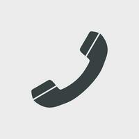 teléfono icono vector, contacto, apoyo Servicio firmar aislado en blanco antecedentes. teléfono, comunicación icono en plano estilo. vector