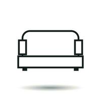 Sofa vector illustration isolated on white background. Sofa icon vector illustration.