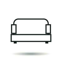 Sofa vector illustration isolated on white background. Sofa icon vector illustration.