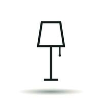 Lamp furniture icon. Lamp vector illustration on white background.