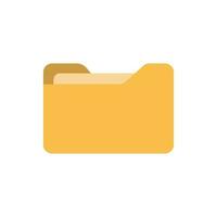 File folder icon in flat style. Documents archive vector illustration on white isolated background. Storage business concept.