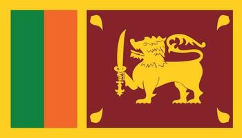 Sri Lanka flag icon in flat style. National sign vector illustration. Politic business concept.