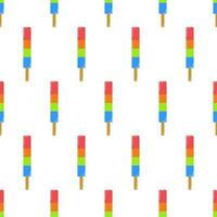 Seamless Pattern with Multicolored Ice Lollipops vector