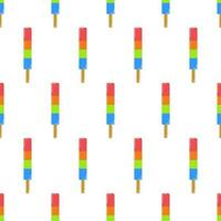 Seamless Pattern with Multicolored Ice Lollipops vector