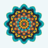 Colorful floral background design mandala vector