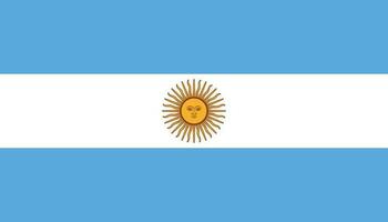 Argentine flag icon in flat style. National sign vector illustration. Politic business concept.