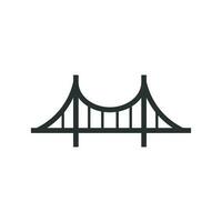 puente firmar icono en plano estilo. puente levadizo vector ilustración en blanco aislado antecedentes. la carretera negocio concepto.