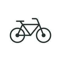 Bicycle sign icon in flat style. Bike vector illustration on white isolated background. Cycling business concept.