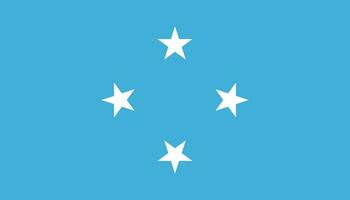micronesia bandera icono en plano estilo. nacional firmar vector ilustración. diplomático negocio concepto.