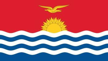 Kiribati bandera icono en plano estilo. nacional firmar vector ilustración. diplomático negocio concepto.