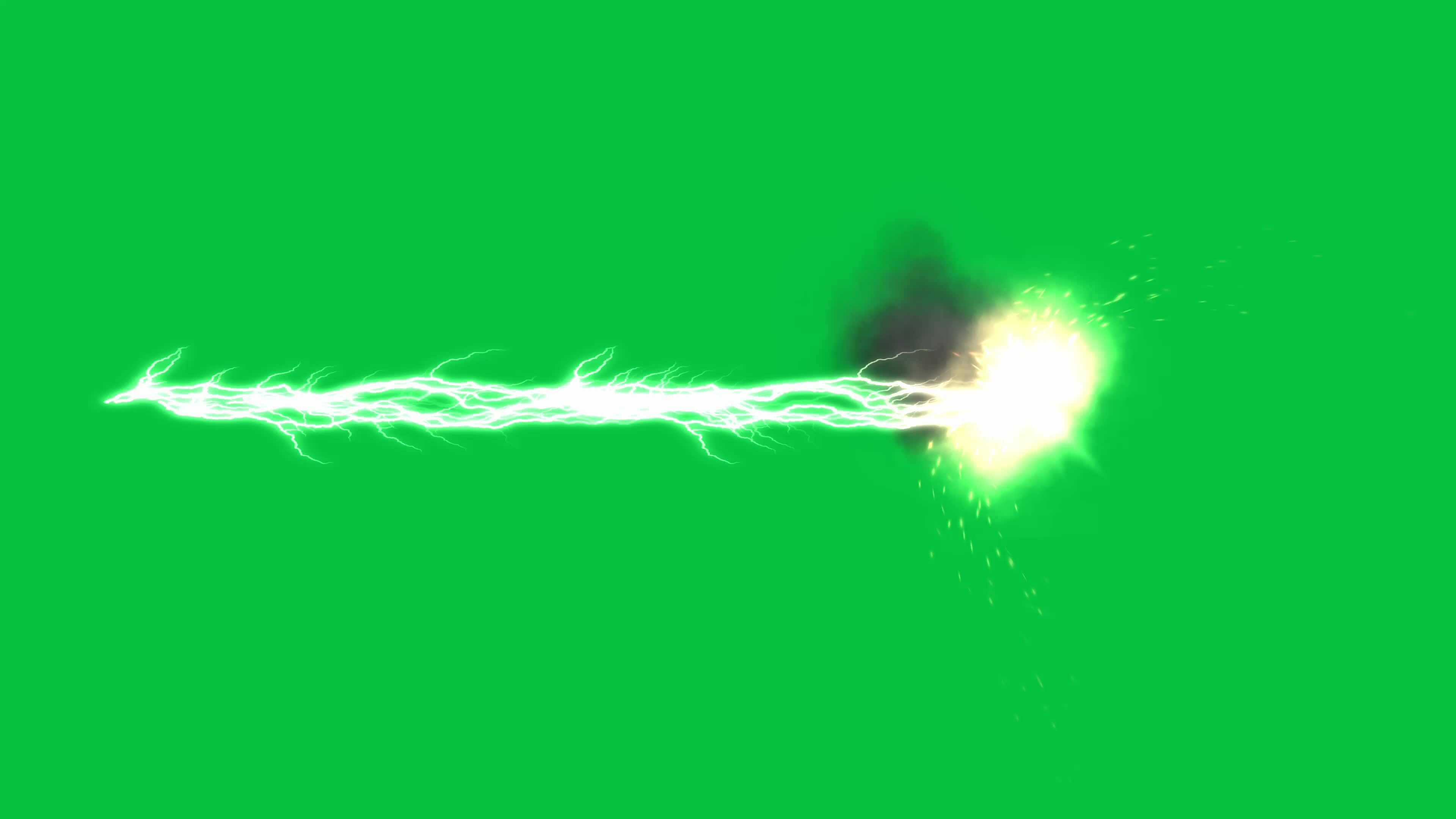 Electric lightning superpower attack effect animation on green screen background 26123292 Stock