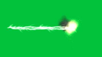 électrique foudre superpuissance attaque effet animation sur vert écran Contexte video