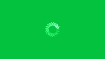 Animation of circular rotating arrow loading, buffer symbol isolated on green screen background video