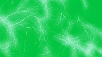 Electric shock wave power abstract lightning effect animation on green screen background video