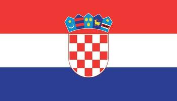 Croatia flag icon in flat style. National sign vector illustration. Politic business concept.