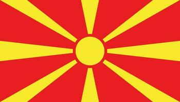 macedonia bandera icono en plano estilo. nacional firmar vector ilustración. diplomático negocio concepto.