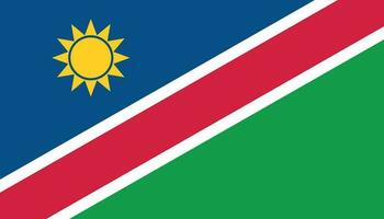 Namibia bandera icono en plano estilo. nacional firmar vector ilustración. diplomático negocio concepto.