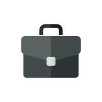 Briefcase sign icon in flat style. Suitcase vector illustration on white isolated background. Baggage business concept.