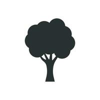 árbol firmar icono en plano estilo. rama bosque vector ilustración en blanco aislado antecedentes. madera dura negocio concepto.