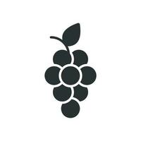 uva frutas firmar icono en plano estilo. vid vector ilustración en blanco aislado antecedentes. vino uvas negocio concepto.