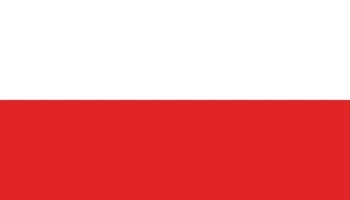 Poland flag icon in flat style. National sign vector illustration. Politic business concept.