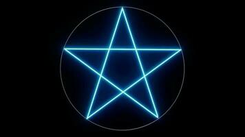 Glowing star light magic circle overlay video