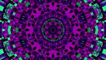 Neon Color Mosaic Kaleidoscope Pattern VJ loop video