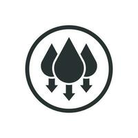 Humidity icon in flat style. Climate vector illustration on white isolated background. Temperature forecast business concept.
