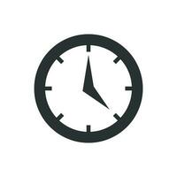 Real time icon in flat style. Clock vector illustration on white isolated background. Watch business concept.