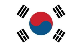 South Korea flag icon in flat style. National sign vector illustration. Politic business concept.