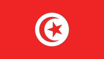 Tunisia flag icon in flat style. National sign vector illustration. Politic business concept.