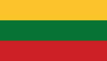 Lithuania flag icon in flat style. National sign vector illustration. Politic business concept.