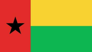 Guinea Bissau flag icon in flat style. National sign vector illustration. Politic business concept.