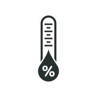 Humidity icon in flat style. Climate vector illustration on white isolated background. Temperature forecast business concept.