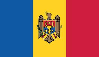 Moldova flag icon in flat style. National sign vector illustration. Politic business concept.