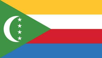 Comoros flag icon in flat style. National sign vector illustration. Politic business concept.