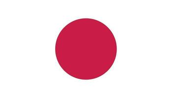 Japan flag icon in flat style. National sign vector illustration. Politic business concept.