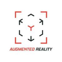 Augmented reality icon in flat style. Vr device vector illustration on white isolated background. Technology business concept.