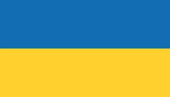 Ukraine flag icon in flat style. National sign vector illustration. Politic business concept.